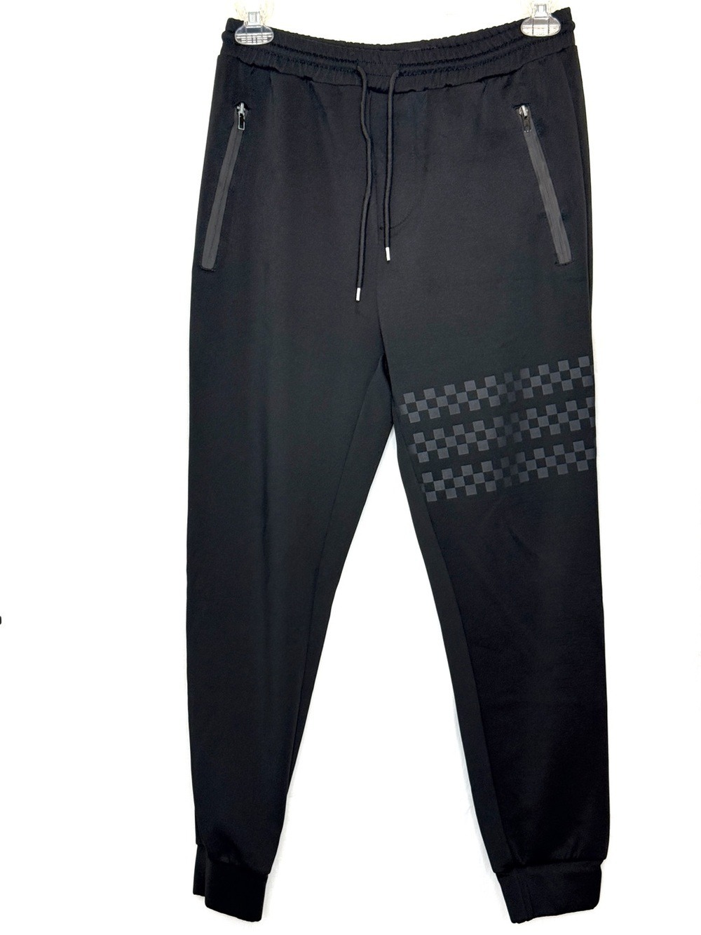 Public Record Men's Standard Fit Checkered Jogger Pants In Black Size Small
